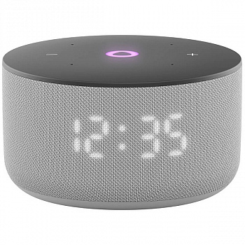 Умная колонка Яндекс Станция Мини 3 с часами и Алисой серая